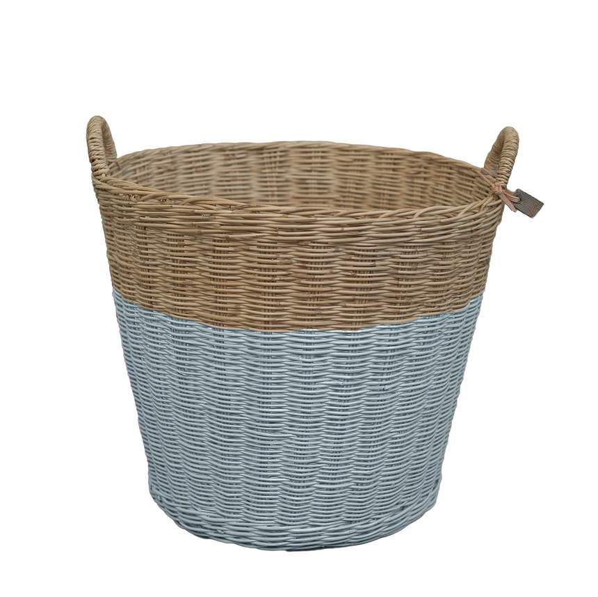 Sweet Blue Painted Basket